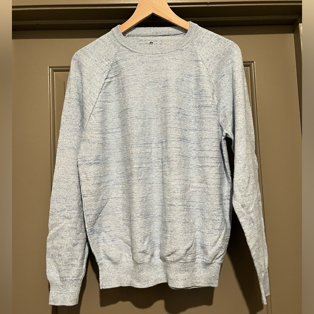 J. Crew Heathered Blue Crewneck Sweater